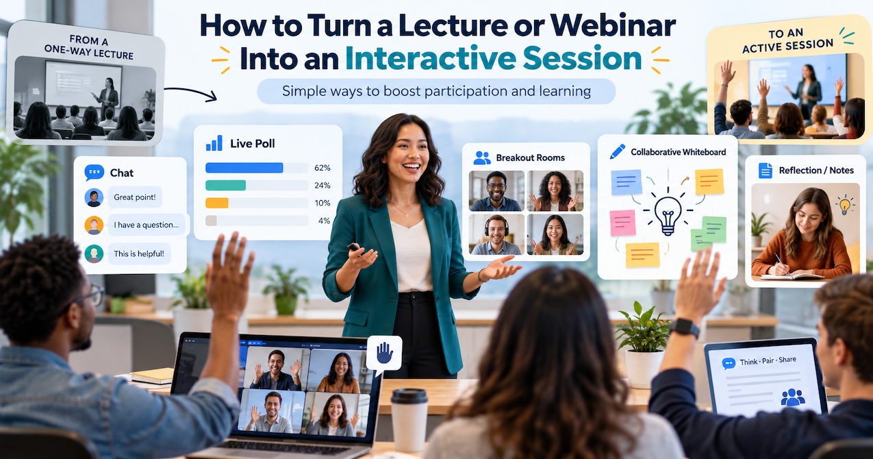 How to Turn a Lecture or Webinar Into an Interactive Session