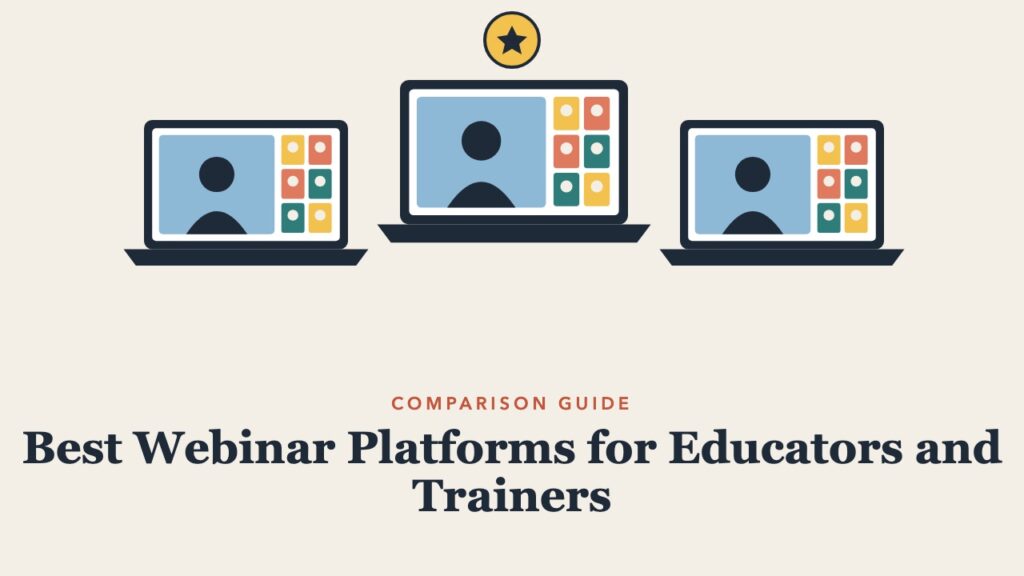 Illustration for the guide: Best Webinar Platforms for Educators and Trainers
