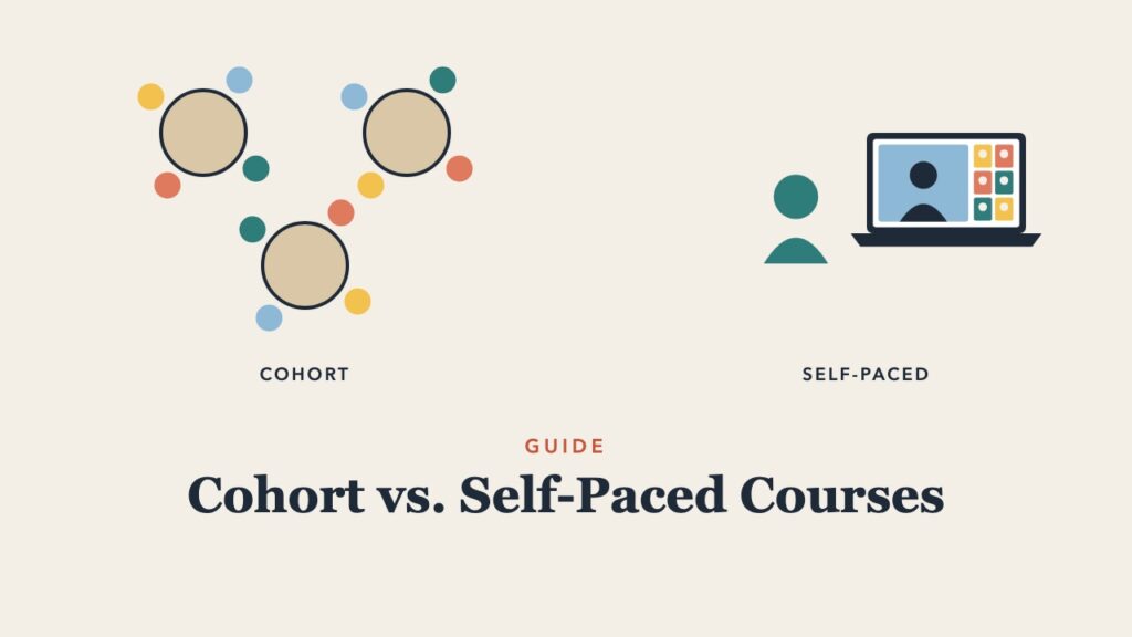 Illustration for the guide: Cohort vs. Self-Paced Courses