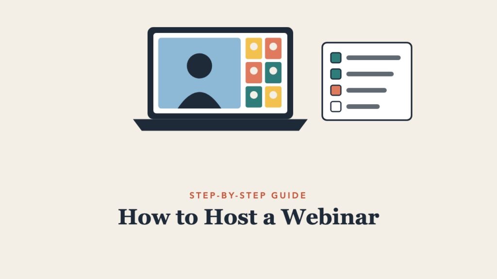Illustration for the guide: How to Host a Webinar