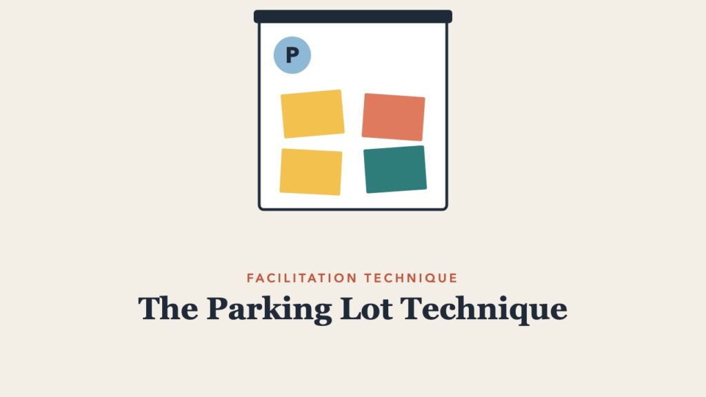 Illustration for the guide: The Parking Lot Technique for Meetings and Workshops