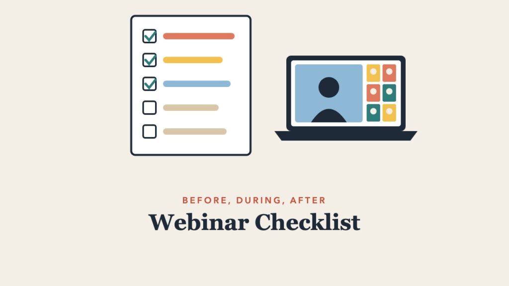 Illustration for the guide: Webinar Checklist