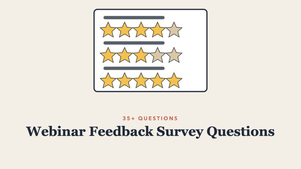 Illustration for the guide: Webinar Feedback Survey Questions