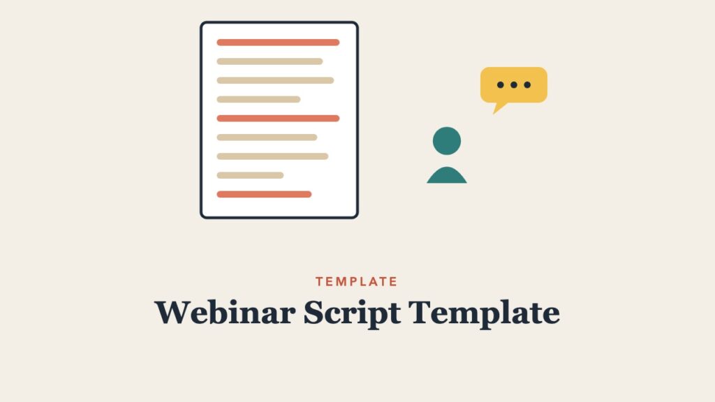 Illustration for the guide: Webinar Script Template