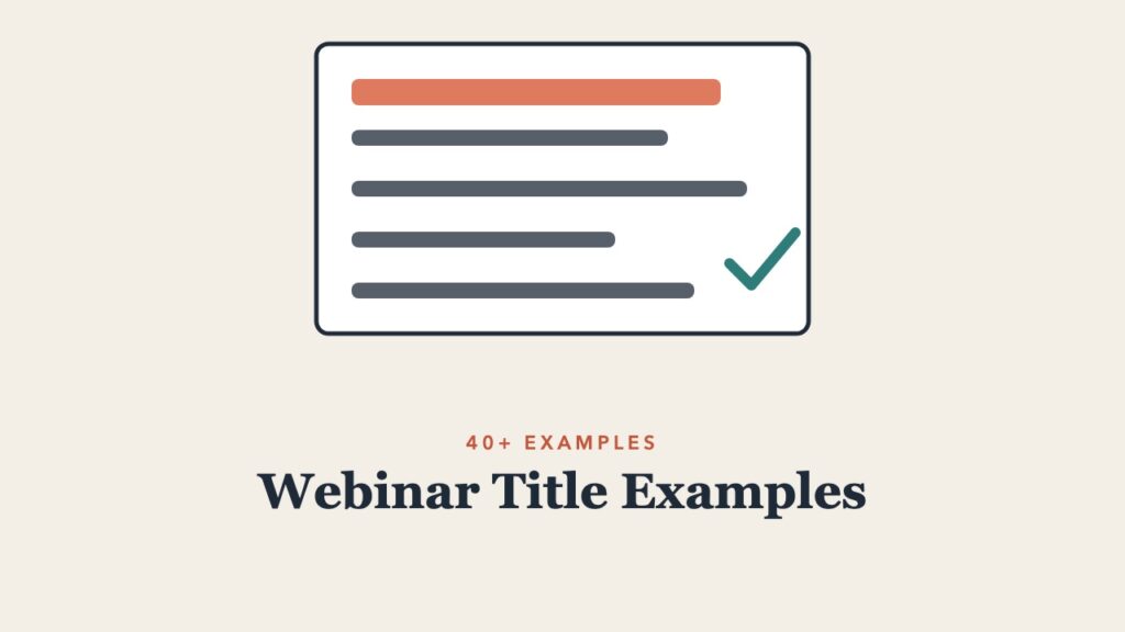 Illustration for the guide: Webinar Title Examples and Ideas