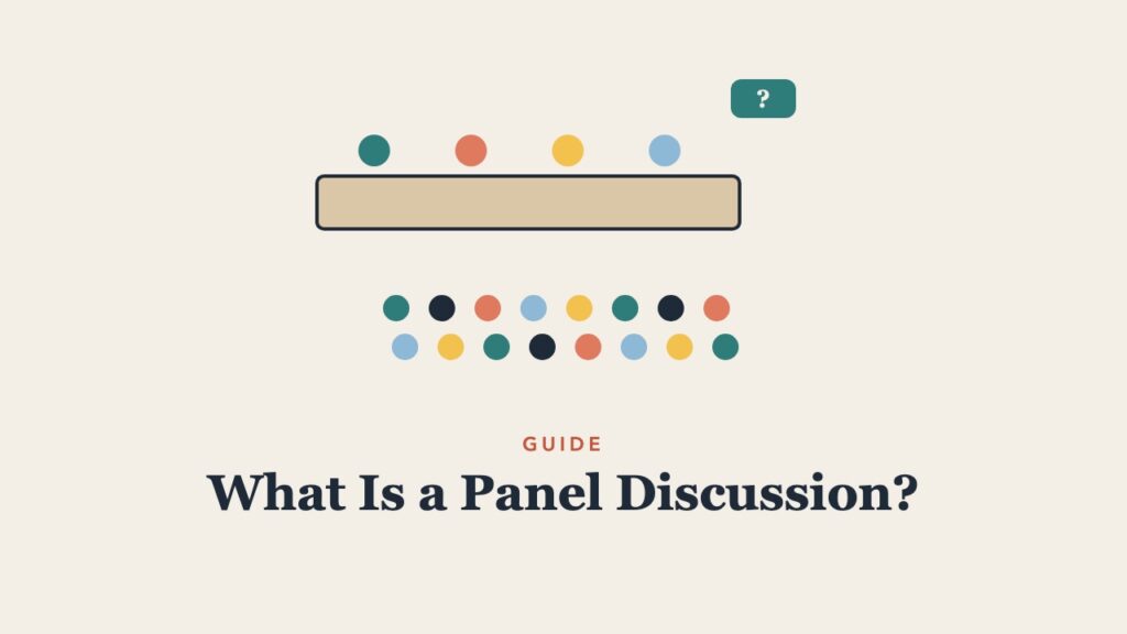 Illustration for the guide: What Is a Panel Discussion? Format, Roles, and Tips