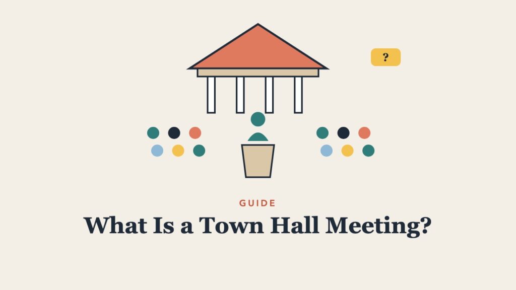 Illustration for the guide: What Is a Town Hall Meeting? Format and How to Run One